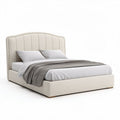Bed met gestoffeerd hoofdboard voor de slaapkamer - stof - 200 x 160 x 90cm
