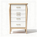 Kast met vier lades voor de slaapkamer - Hout en witte afwerking - 40 x 30 x 90cm