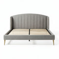 Bed met gestoffeerde hoofdbord voor de slaapkamer - 190 x 140 x 90cm