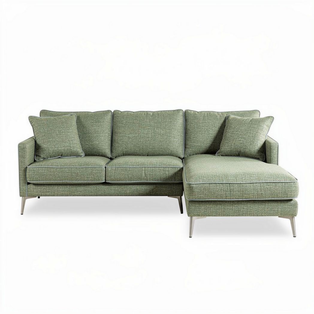 Hoekbank van stof voor de woonkamer - 240 x 90 x 85cm